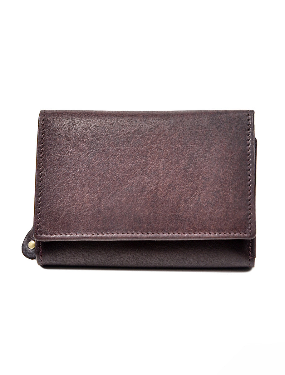 Irish Leather Trifold Purse - Brown 