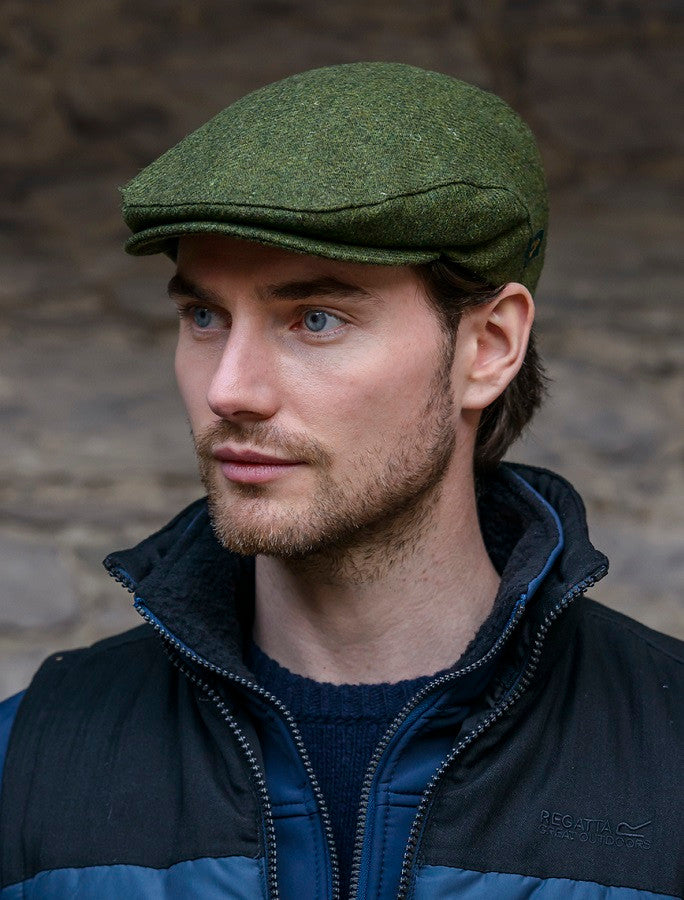 Trinity Tweed Flat Cap - Grass Green
