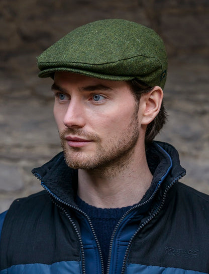 Trinity Tweed Flat Cap - Grass Green