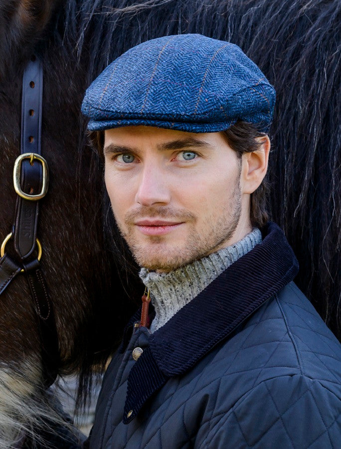 Trinity Tweed Flat Cap - Denim