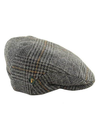 Trinity Tweed Flat Cap - Charcoal Mustard