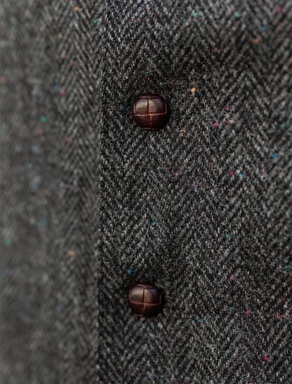 Donegal Tweed Waistcoat - Charcoal Fleck