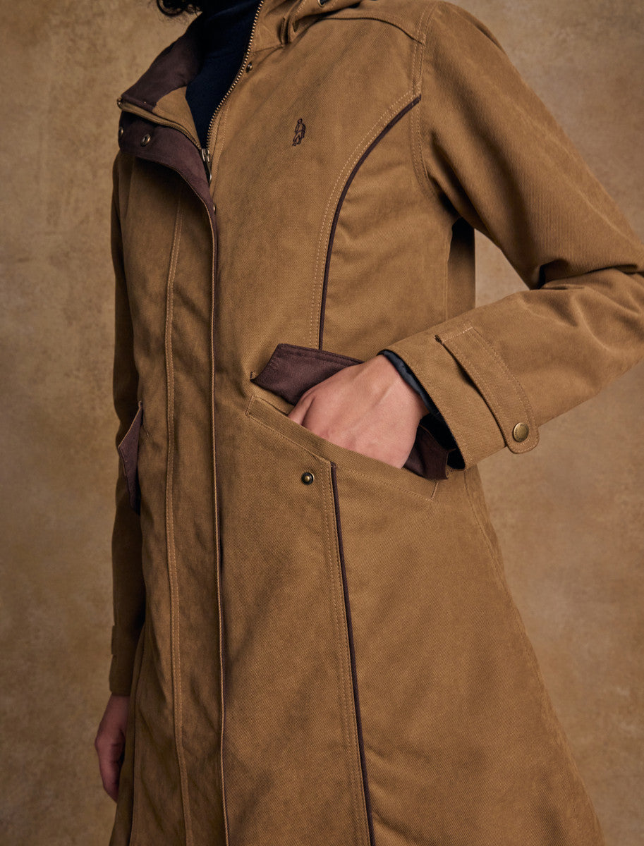 Una Ladies Waterproof Coat - Camel 