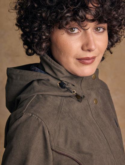 Una Ladies Waterproof Coat - Olive 