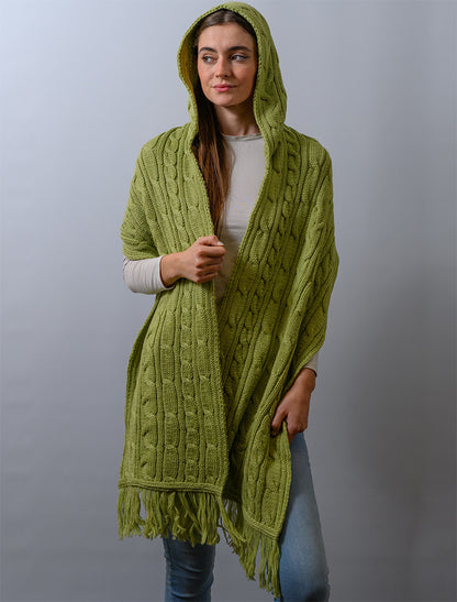 Hooded Scarf Shawl - Winter Pear 