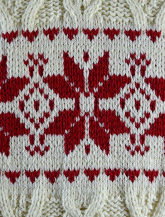 Zip Detail from Winter Fair Isle Zip-Neck Aran Sweater