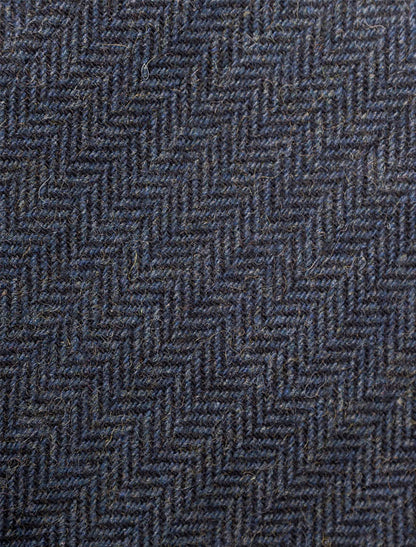 Tweed Herringbone Waistcoat - Navy 