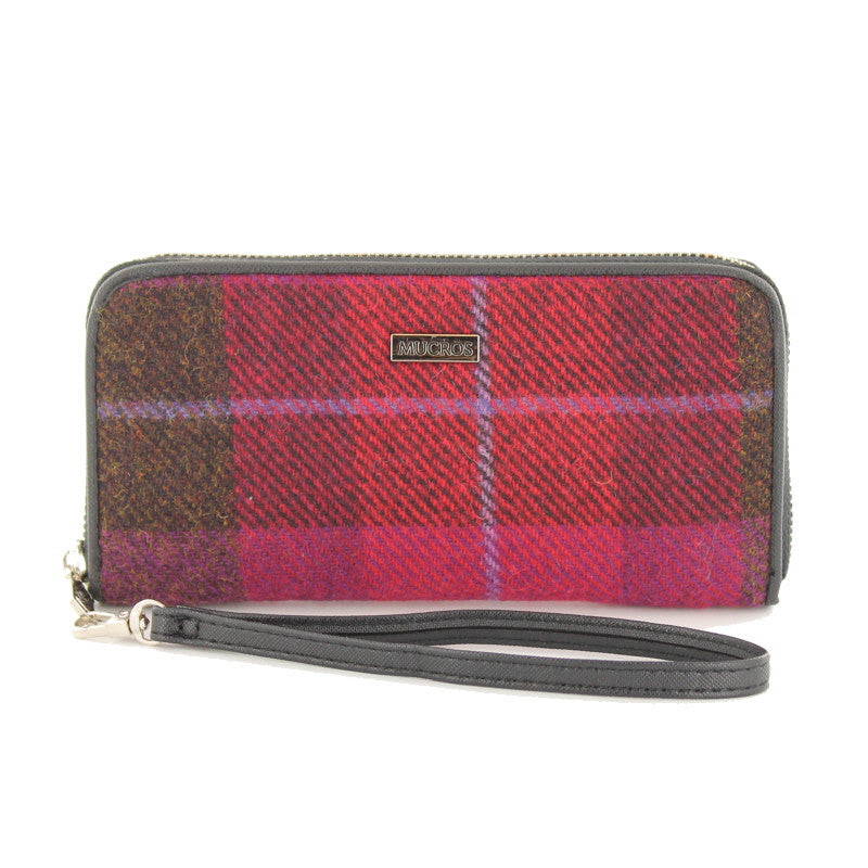 Mucros Tweed Card Holder - Pink