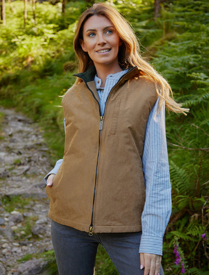 Ladies West Cork Windproof Vest - Brown