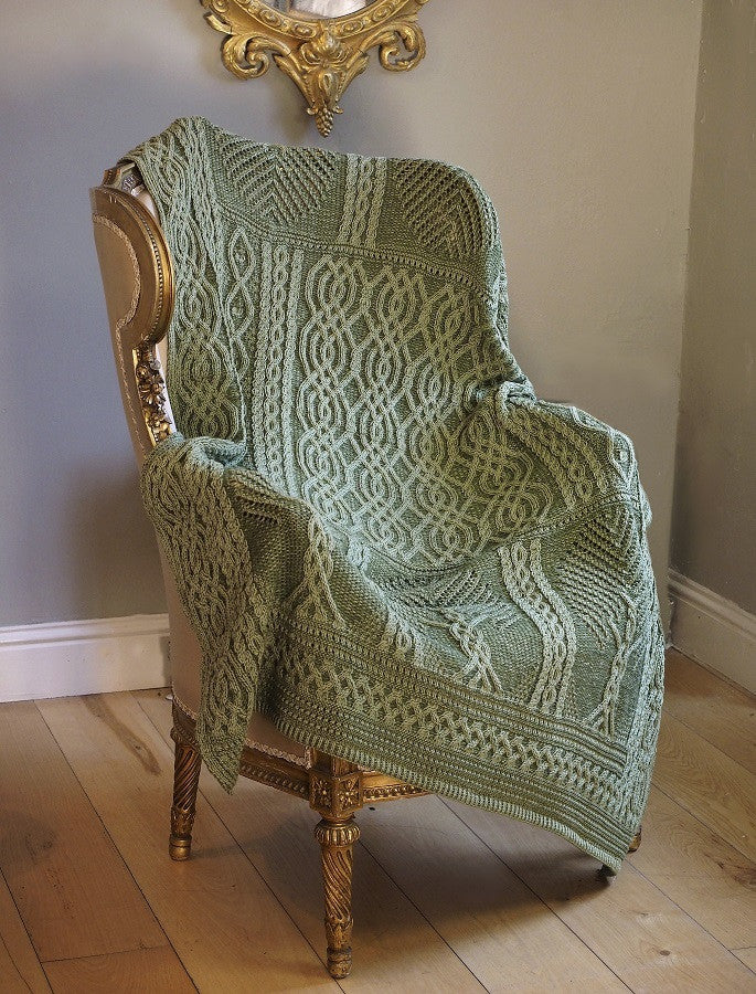 Fairy Tree Celtic Throw - Green Mix 