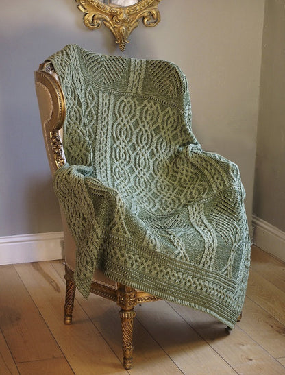 Fairy Tree Celtic Throw - Green Mix 
