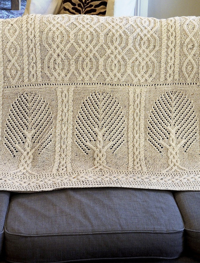 Fairy Tree Celtic Throw - Oatmeal Mix 
