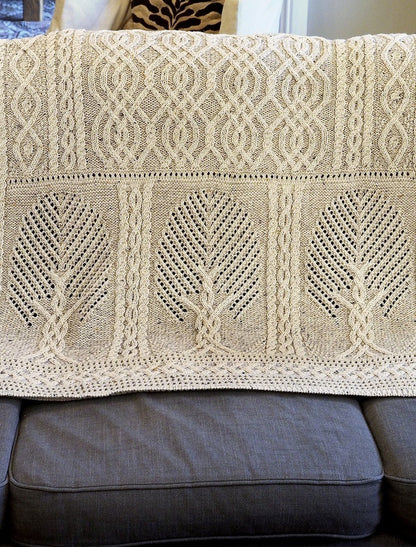Fairy Tree Celtic Throw - Oatmeal Mix 
