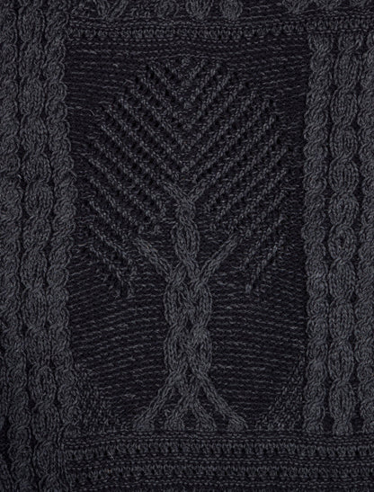 Fairy Tree Celtic Throw - Charcoal Mix 