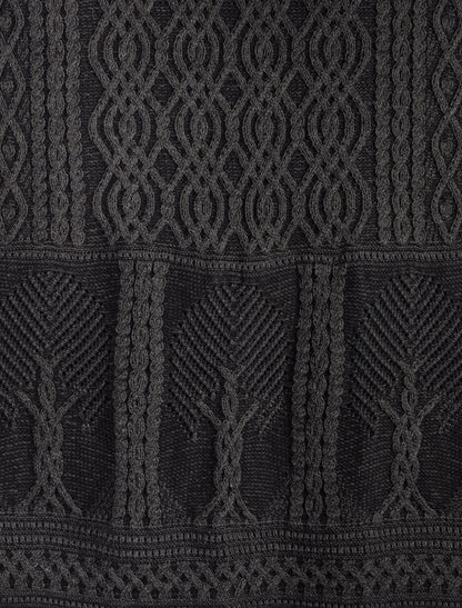 Fairy Tree Celtic Throw - Charcoal Mix 