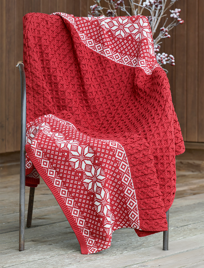 Aran Soft Merino Christmas Throw