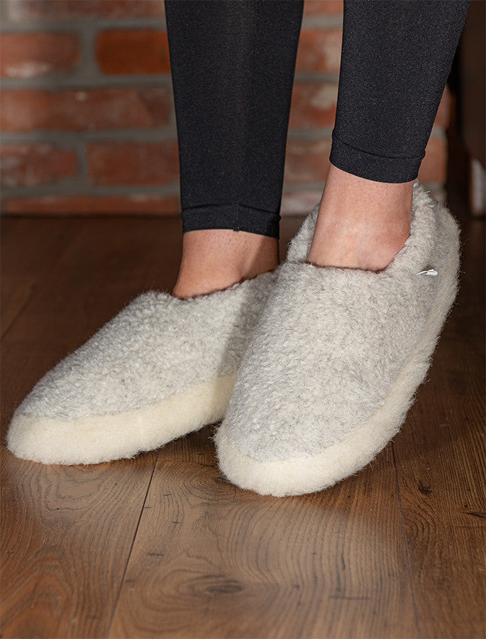 Merino Wool Slipper - Grey