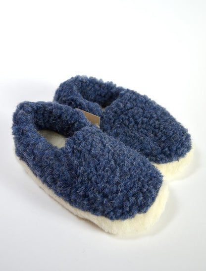 Merino Wool Slipper -  dark blue