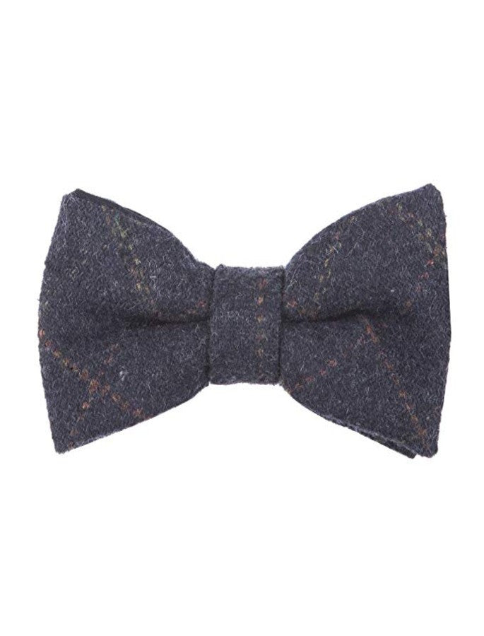 Tweed Bow Tie - Blue Box Check 