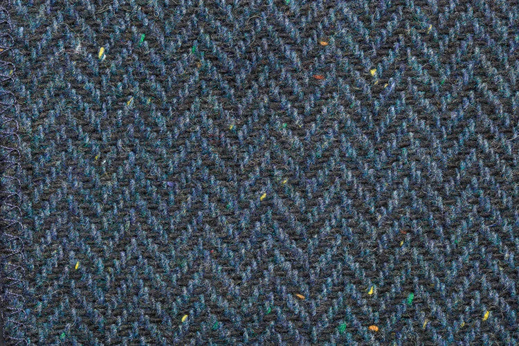Luxurious Wool Tweed Snood - Blue Herringbone