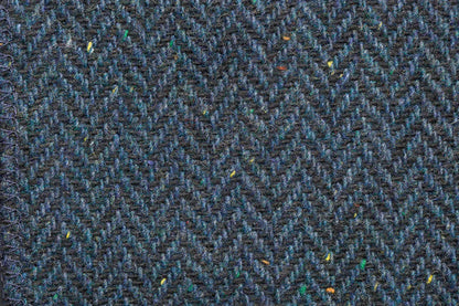 Luxurious Wool Tweed Snood - Blue Herringbone