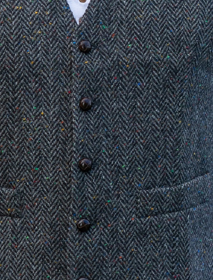 Donegal Tweed Waistcoat - Charcoal