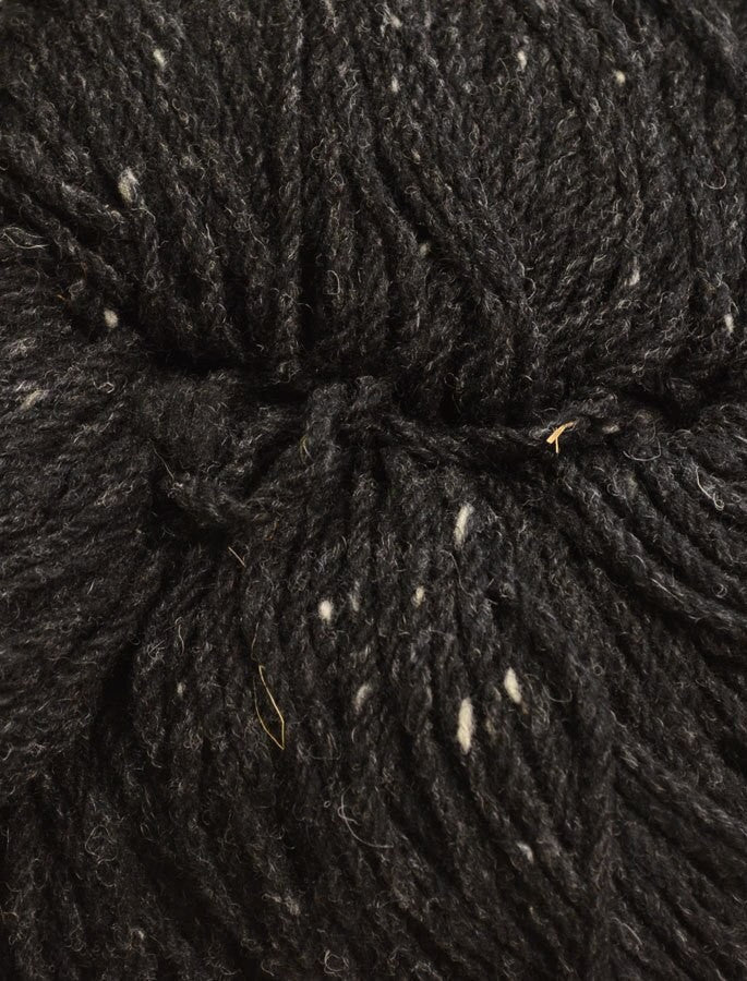 Aran Wool Knitting Hanks - Charcoal Fleck 