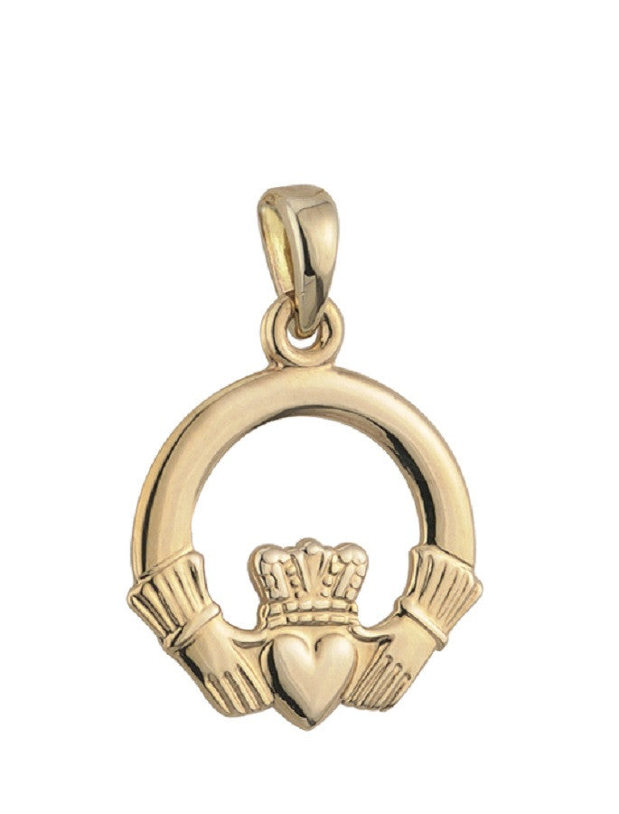 9K Gold Claddagh Pendant