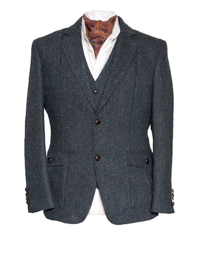 Kavanagh Blue Tweed Classic Fit Jacket 
