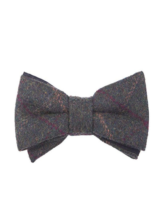 Tweed Bow Tie- Green Box Check 