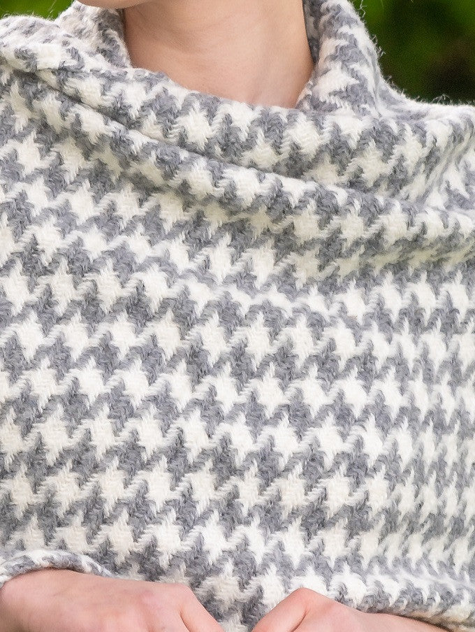 Wool Country Stole - Grey &amp; Cream