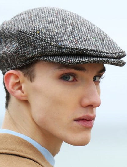 Vintage Tweed Flat Cap - Grey Salt &amp; Pepper 