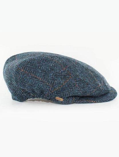 Kerry Tweed Flat Cap - Denim