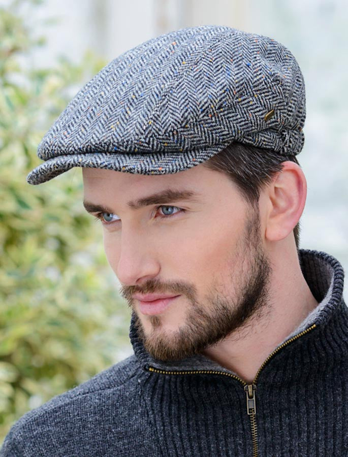 Kerry Tweed Flat Cap - Grey 