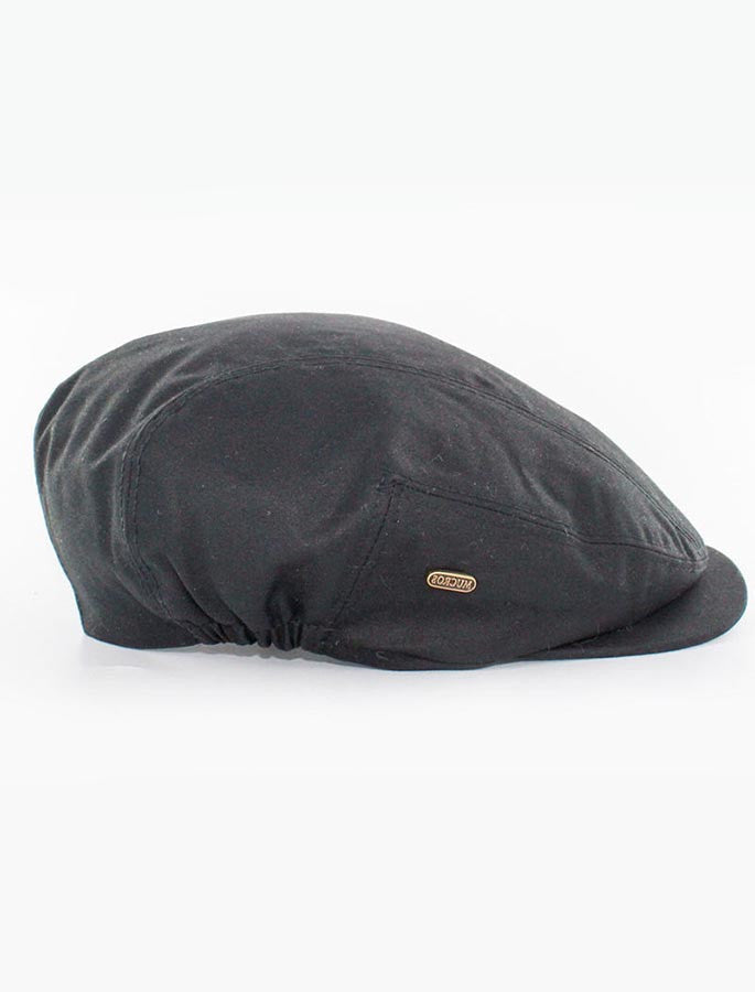 Kerry Wax Flat Cap - Black