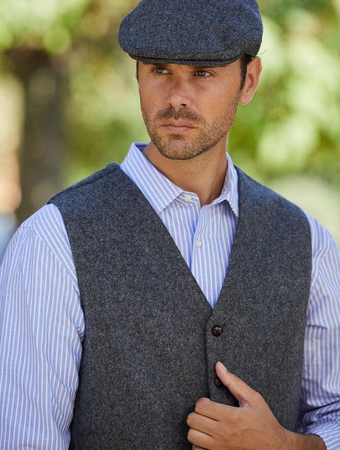 Aran Island Melton Waistcoat - Grey 