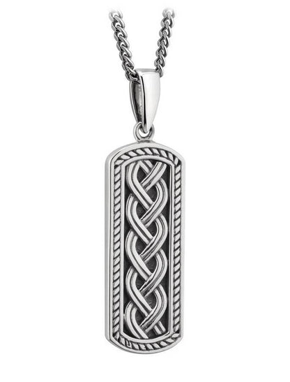 Silver Oxidised Celtic Ingot Pendant
