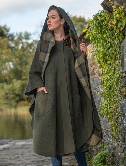 Donegal Tweed Pure Wool Country Walking Cape