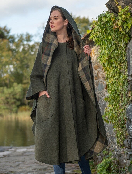Donegal Tweed Pure Wool Country Walking Cape | Jimmy Hourihan