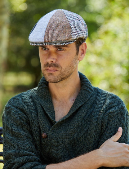 Donegal Tweed 8 Piece Panel Cap - Patchwork 