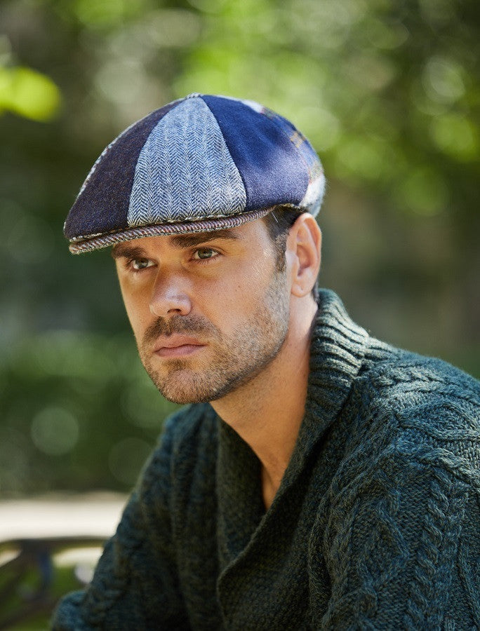 Donegal Tweed 8 Piece Panel Cap - Patchwork 