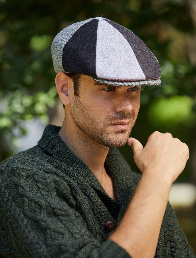 Donegal Tweed 8 Piece Panel Cap - Patchwork 
