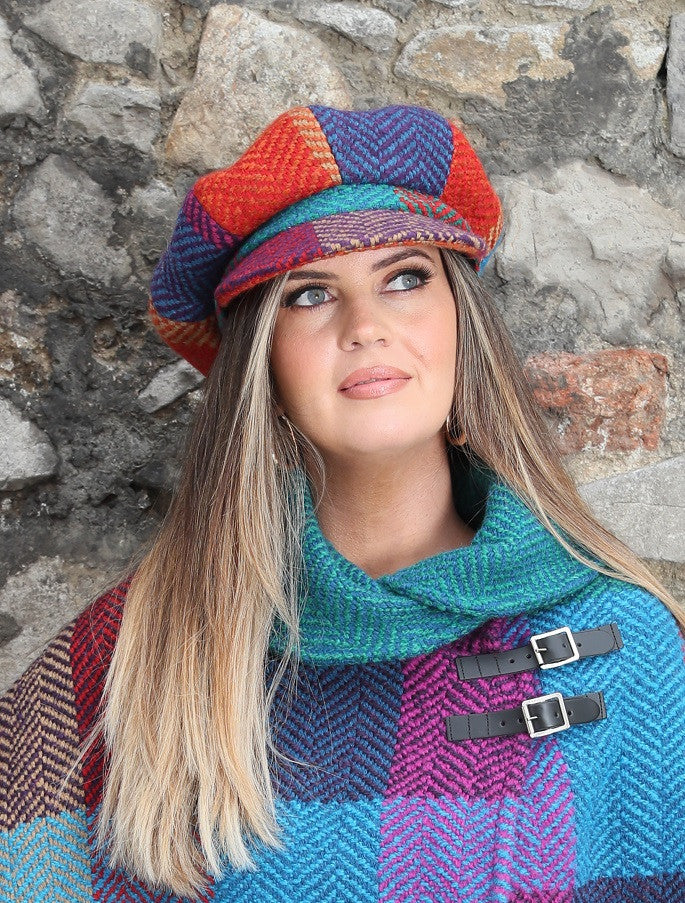 Ladies Wool Peaky Blinders Hat - Donegal Red 