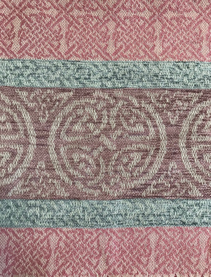 Celtic Border Pattern Scarf - Ice Pink 