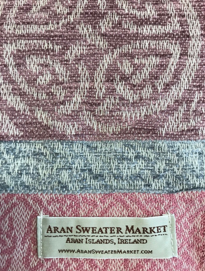 Celtic Border Pattern Scarf - Ice Pink- Label