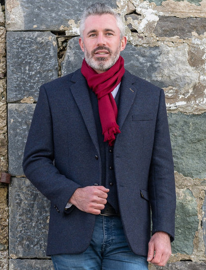Ryan Navy Classic Fit Irish Tweed Jacket