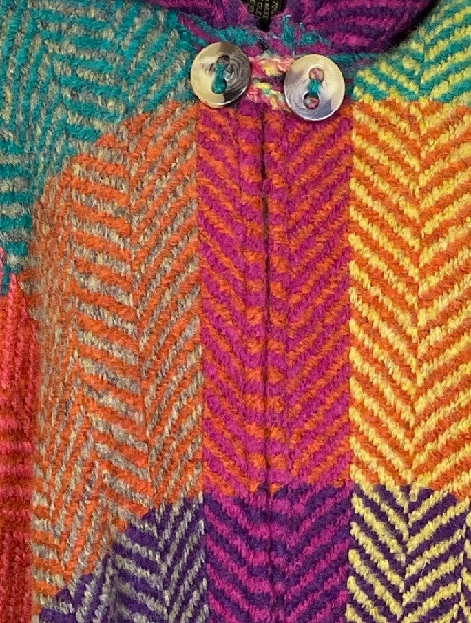 Sarah Hooded One Button Cape