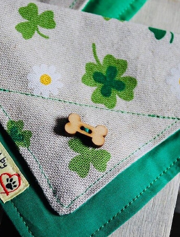 Tweed Doggy Neckerchief Bandana - Shamrock