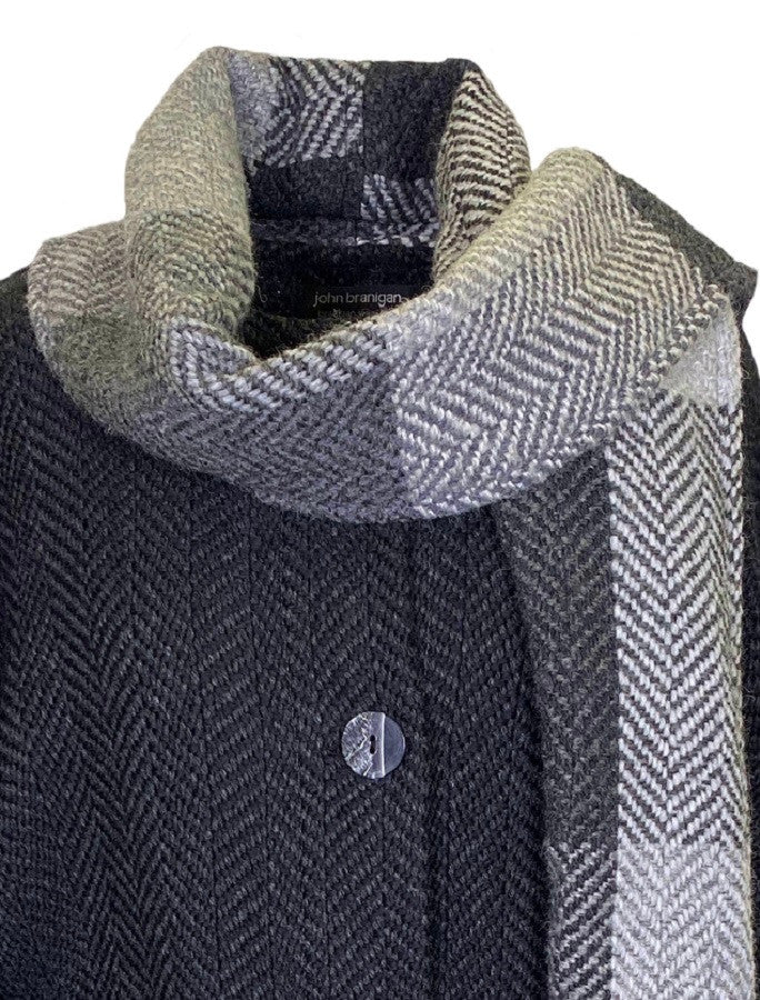 Tina Hooded Swing Cape - Natural Black