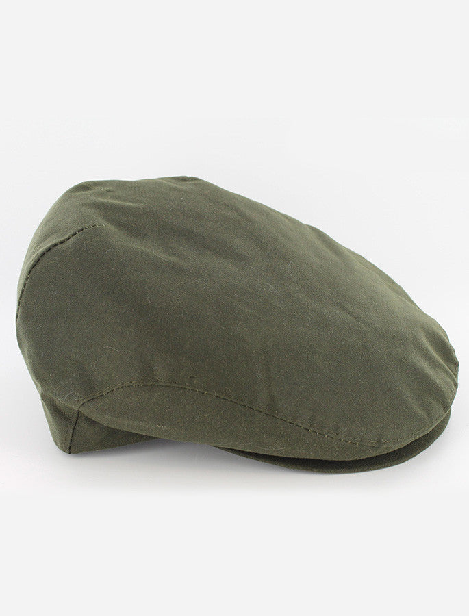 Trinity Wax Flat Cap - Olive